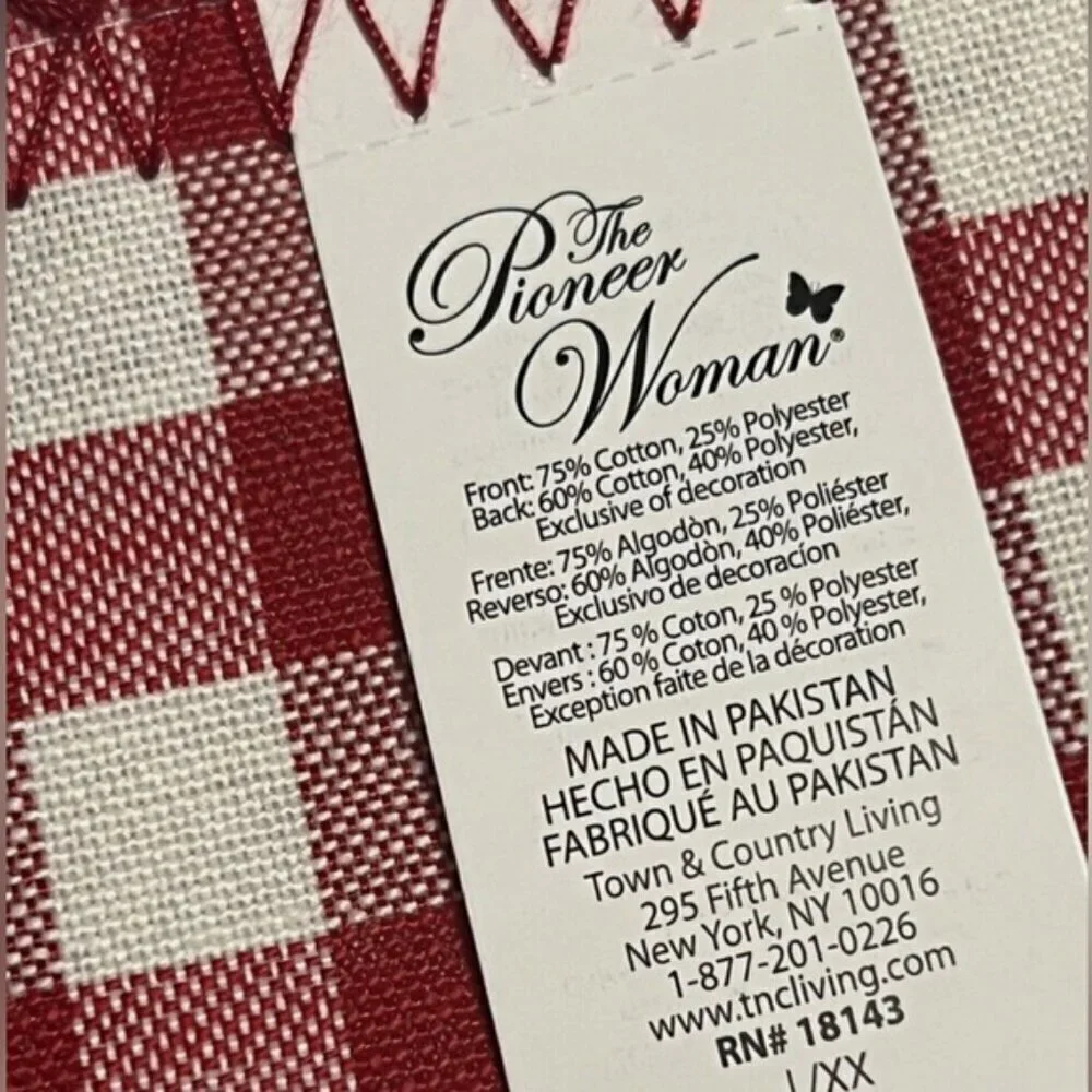 Pioneer Woman Heritage Patchwork Cotton Placemat Reversible Plaid Blue Red 4 PC